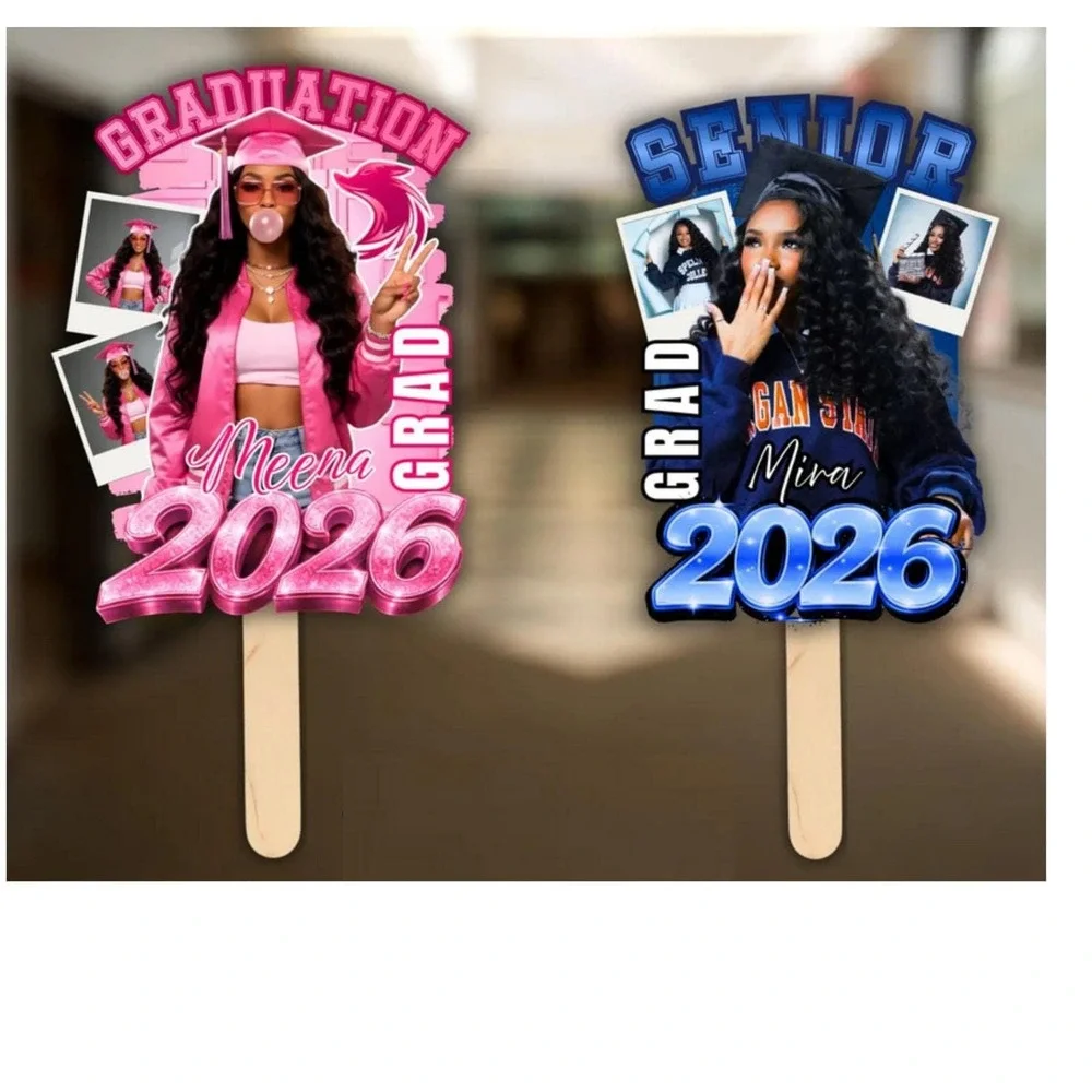 Custom Photo‎ Graduation Fans Graduation Favor Set of 10